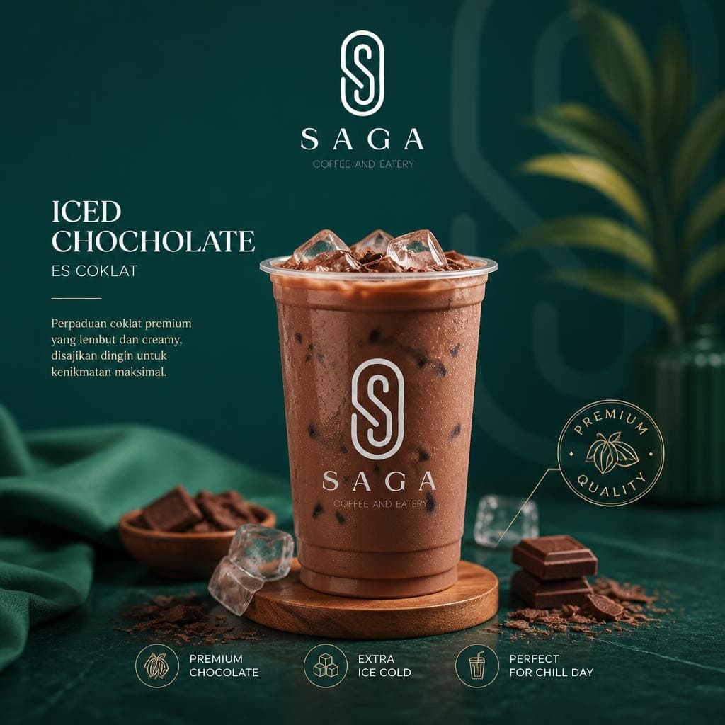 Iced Chocholate menu Saga Coffee House